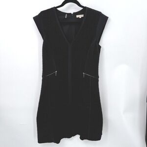 Rebecca Taylor Tweed V-Neck Sheath Dress Womens 10 Designer Dark Academia Flaw